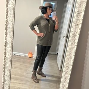 Express military green sweater